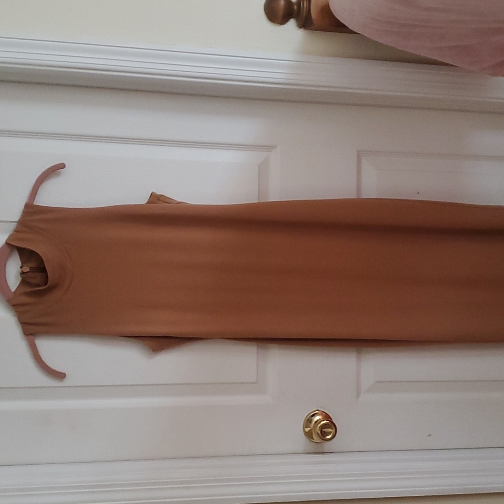 High neck midi dress